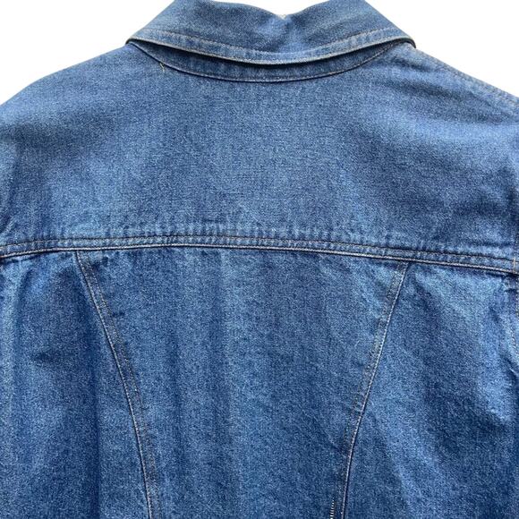 Denim Jacket With Appliqué and Embroidery Women’s Size Large - Picture 11 of 13